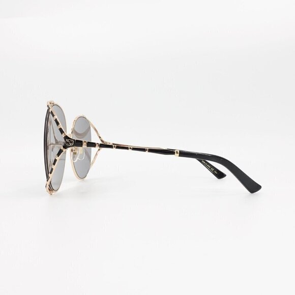 Gucci GG0595 Round Sunglasses Black Gray OS - Picture 16 of 16